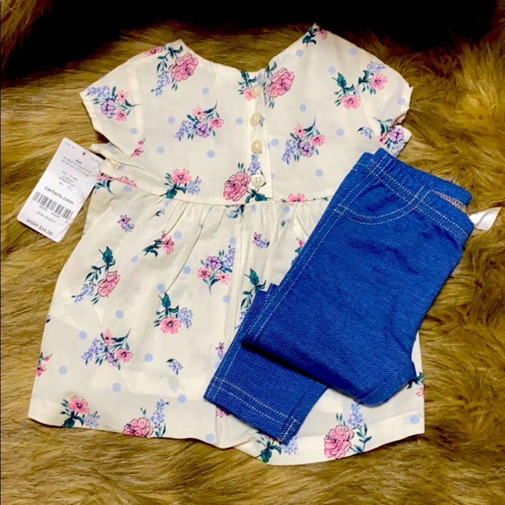 New with tag Carter infant 2 piece set 3-6m